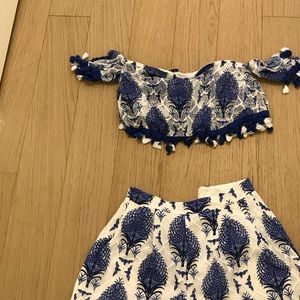 2 piece shorts and crop top set